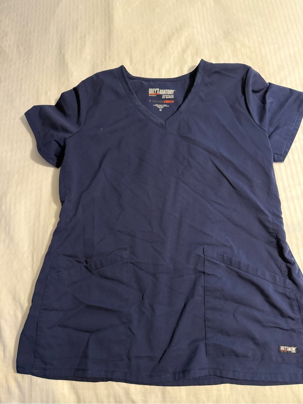 Grey's Anatomy  Dark Blue V-Neck Medical Top
